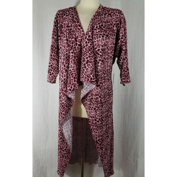 Lularoe pink leopard S Shirley Cardigan - Picture 1 of 6